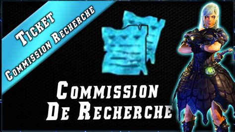 ticket commission de recherche mhw|Ticket Commission de recherche .
